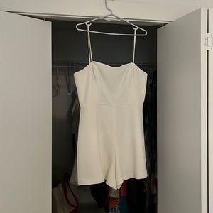 French Connection white romper, size 8 with two spaghetti straps.